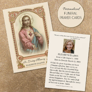 Religiöses Heiliges Herz Jesu Beerdigung Gebet