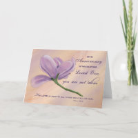 Religiöses Jubiläum des Verlusts Lila Blume Bibel