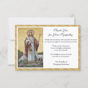 Religiöses katholisches Beileid Jesus Beerdigung Dankeskarte