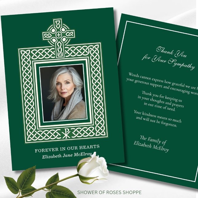Religiöses, katholisches keltisches Cross-Beileid Dankeskarte (Von Creator hochgeladen)