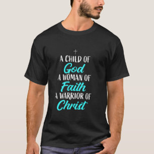 Religiöses Kind Gottes Frau des Kriegers des Glaub T-Shirt