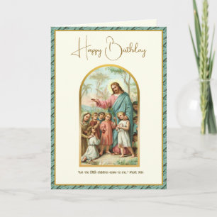 Religiöses Kindergeburtstag Jesus Schrift Karte