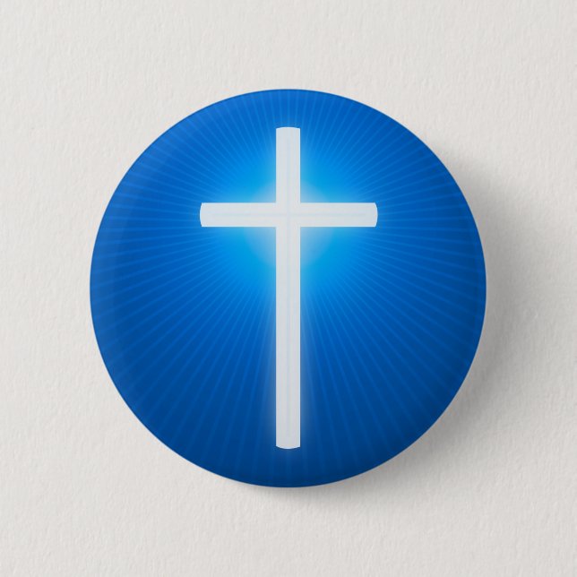 Religiöses Kreuz | Christlich Button (Vorderseite)