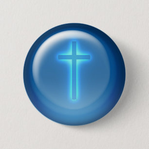 Religiöses Kreuz   Christlich Button