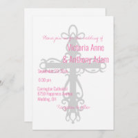 Religiöses Kreuz Elegante Christliche rosa Hochzei