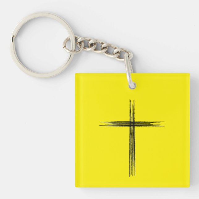 Religiöses Kreuz Schlüsselanhänger (Vorderseite)