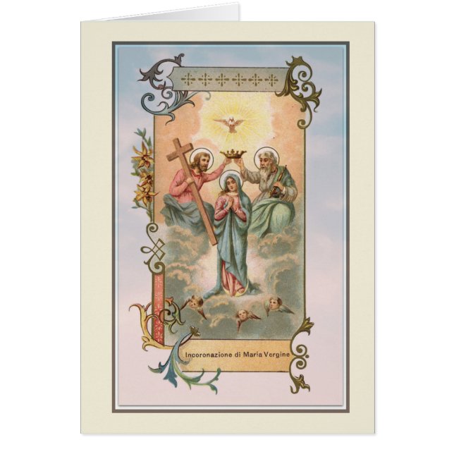 Religiöses Krönen der gesegneten Jungfrau Mary (Vorne)