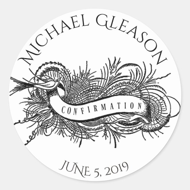 Religiöses Opfer der Bestätigung Runder Aufkleber (Vorderseite)