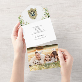 Religiöses Ostergebet Foto Weiße Lilien All In One Einladung