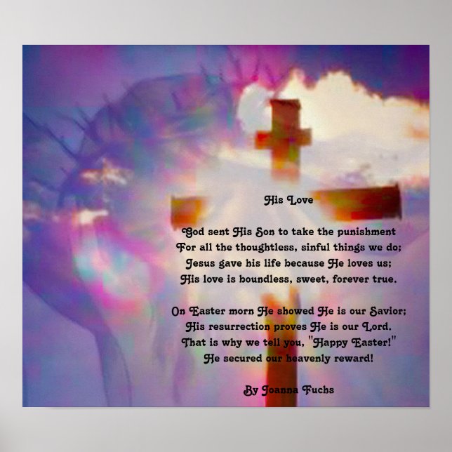 Religiöses Osterposter - Jesus und Kreuz Poster (Vorne)