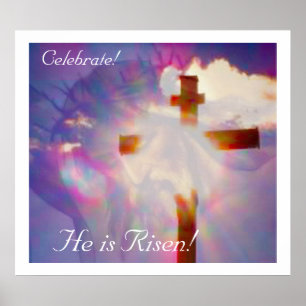 Religiöses Osterposter - Jesus und Kreuz Poster