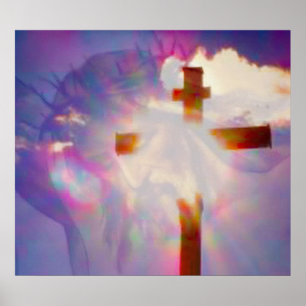 Religiöses Osterposter - Jesus und Kreuz Poster