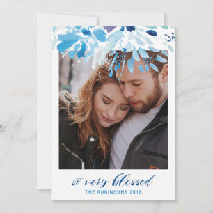 Religiöses, so gesegnetes modernes WeihnachtsFoto Feiertagskarte