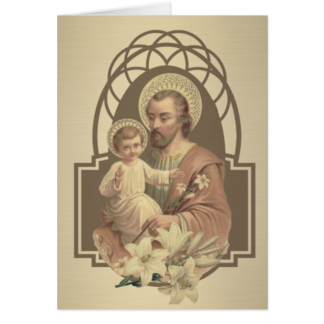 Religiöses St- Josephbaby-Jesus-Gold elegant (Vorne)