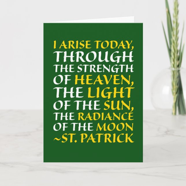 Religiöses St. Patrick Irisch römisch-katholisches Karte (Vorderseite)