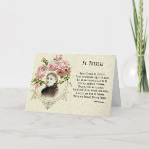 Religiöses St. Therese-Gedicht Kleine Blume Feiertagskarte