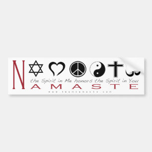 Religiöses Symbol Namaste Autoaufkleber