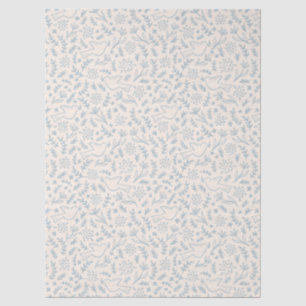 Religiöses Thema Blau & Creme Taube & Blumen - Seidenpapier