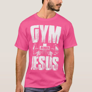 Religiöses Trainingsgymnasium Jesus Barbell hebt G T-Shirt