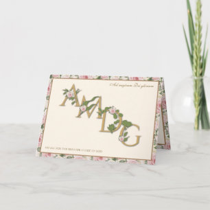 Religiöses Vintages katholisches Gebet der AMDG