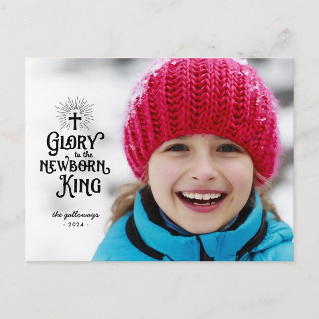 Religiöses Weihnachten Volles Foto Postkarte (Vorderseite)