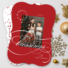 Religiöses Weihnachtssegment Kalligrafisches Foto Feiertagskarte