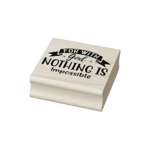 Religiöses Zitat für Gott ist nichts unmöglich Gummistempel