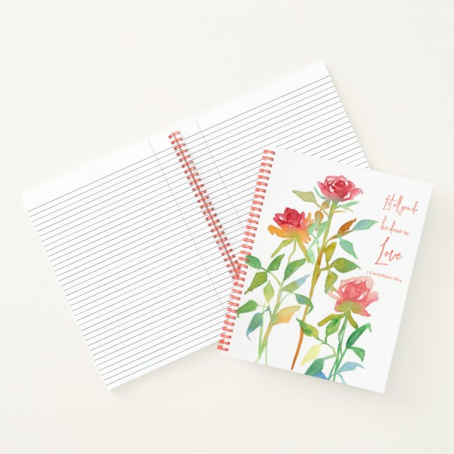 Religious 1 Corinthians 16 14 Rose Prayer Journal Notizbuch (Innenseite)