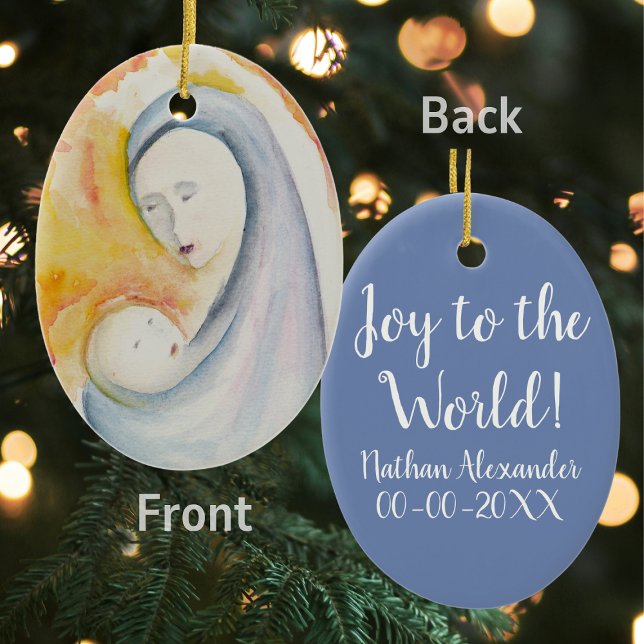 Religious Baby's First Christmas Personalisiert Keramik Ornament (Von Creator hochgeladen)