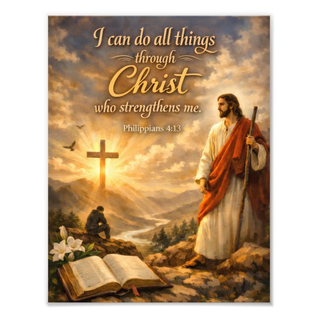 Religious Bible verse sayings quotes wall art Fotodruck (Vorne)