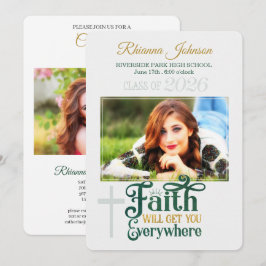 Religious Christlich Abschluss Class of 2022 Foto Einladung