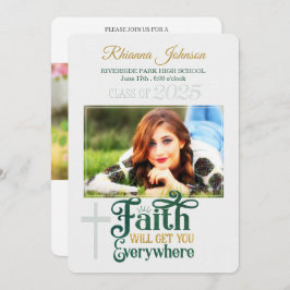 Religious Christlich Abschluss Class of 2022 Foto Einladung