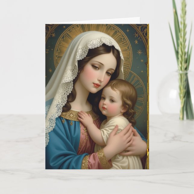 RELIGIOUS CHRISTMAS CARD FEIERTAGSKARTE (Vorderseite)