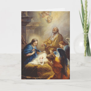 Religious Christmas Cards   Birth of Jesus Feiertagskarte