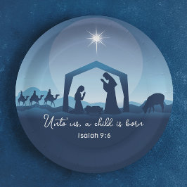 Religious Christmas Nativity Scene Church Party Pappteller