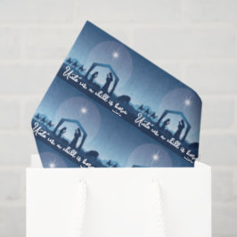 Religious Christmas Nativity Scene Pattern Seidenpapier