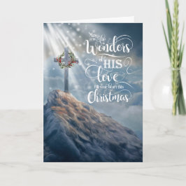 Religious Christmas Wonders of His Love Christian  Feiertagskarte