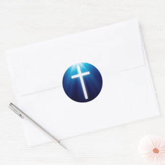 Religious Cross | CHRISTLICH Runder Aufkleber