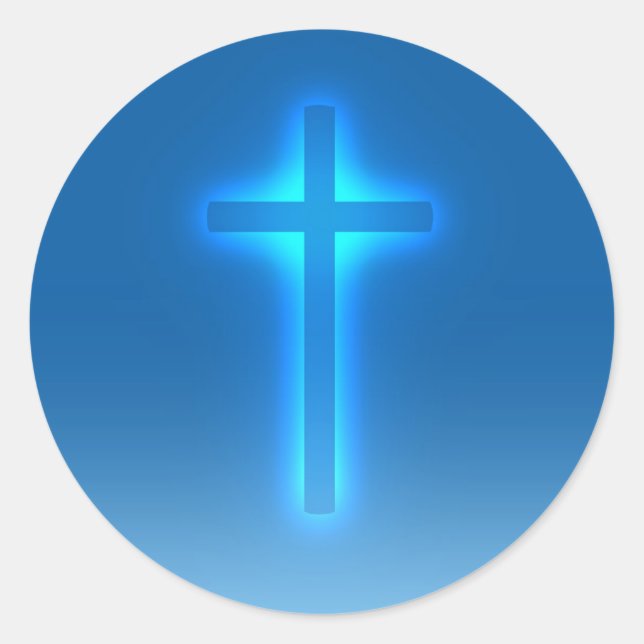 Religious Cross | CHRISTLICH Runder Aufkleber (Vorderseite)