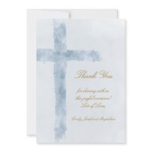 religious event blue cross thank you Card