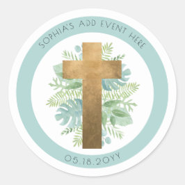 Religious Event Greenerity Cross Umschlag Aufklebe Runder Aufkleber