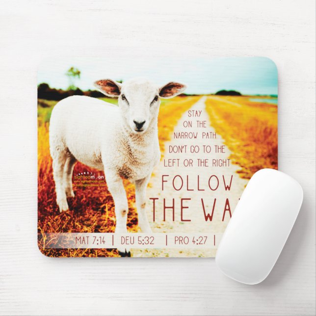 Religious Follow the way Mousepad (Mit Mouse)