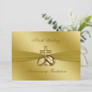 Religious Golden 50. Hochzeitstag Einladung