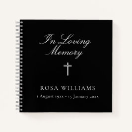 Religious in Loving Memory Funeral Gästebuch Notizbuch