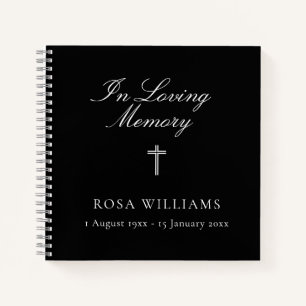 Religious in Loving Memory Funeral Gästebuch Notizbuch