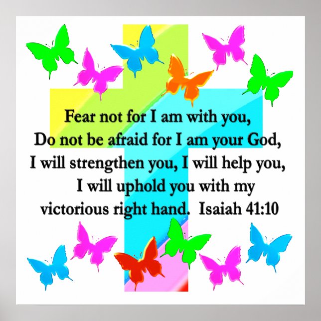 RELIGIOUS ISAIAH 41:10 SCRIPTURE VERSE POSTER (Vorne)