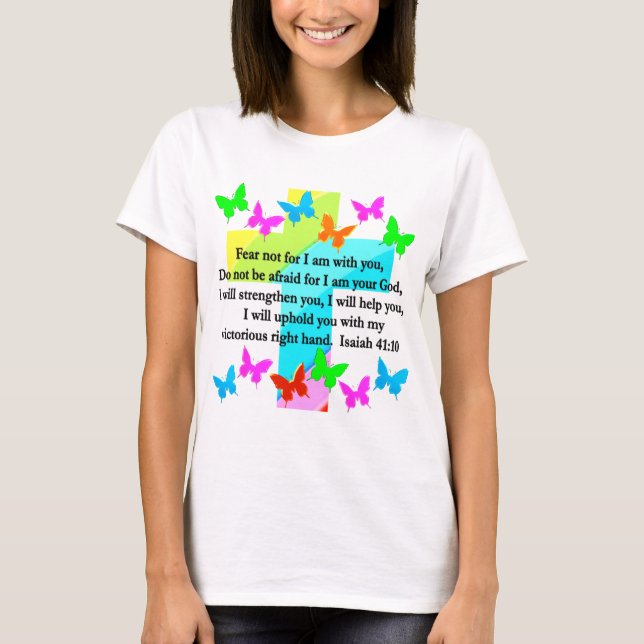 RELIGIOUS ISAIAH 41:10 SCRIPTURE VERSE T-Shirt (Vorderseite)