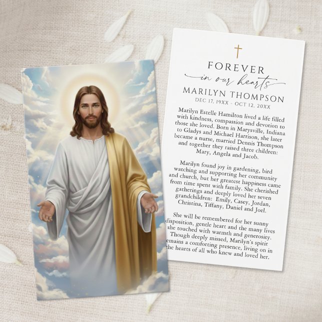Religious Jesus Remembrance Funeral Prayer Card (Von Creator hochgeladen)