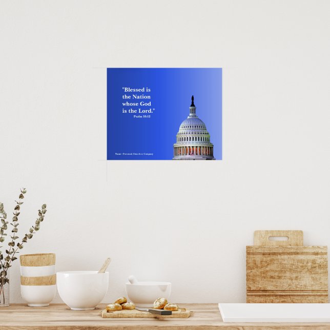 Religious Poster -- a Blessed Nation (Küche)