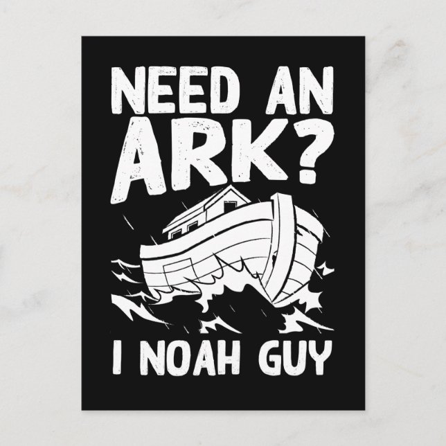 Religious Pun Christian Noah Ark Postkarte (Vorderseite)